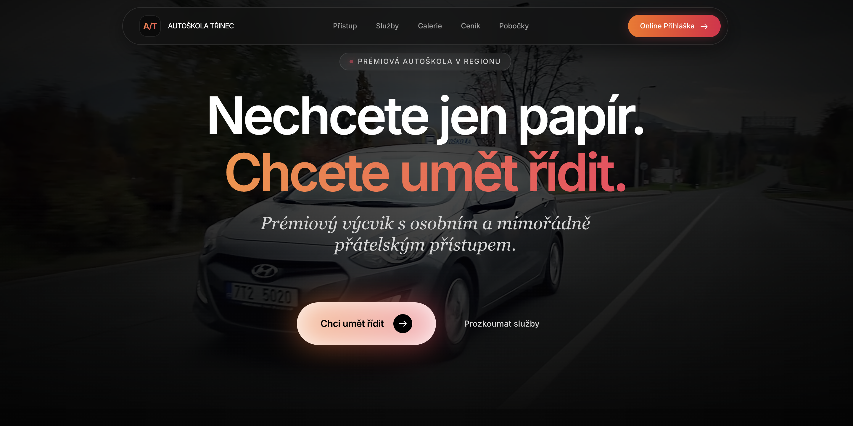 Autoškola Třinec web design
